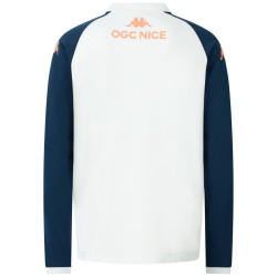 Sweat 1/4 Zip Staff Training OGC Nice 2025/2026 Blanc