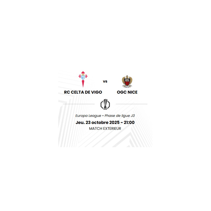 Match RC Celta de Vigo VS  Nice 23/10/25