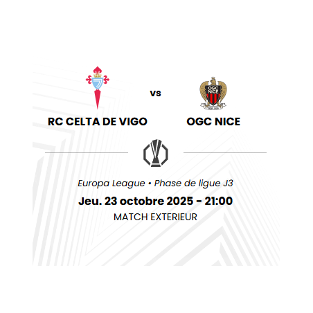 Match RC Celta de Vigo VS  Nice 23/10/25