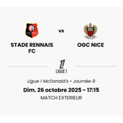 Match Stade Rennais FC  VS OGC NICE